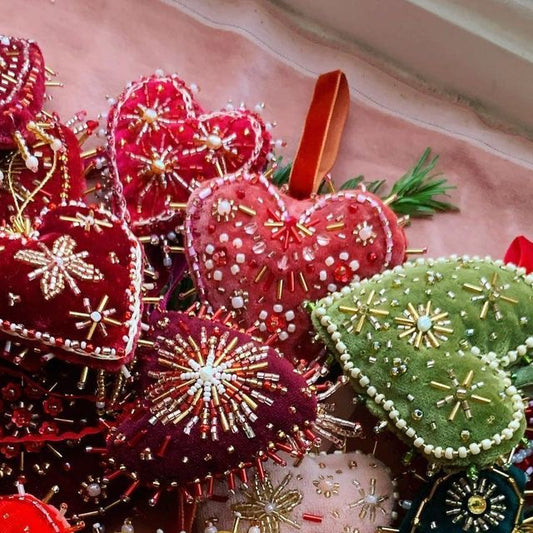 Chaveiro bordado - Coração